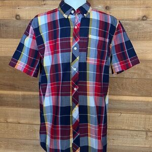 Element Short Sleeved Plaid Button up Size M